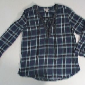 Arizona Jeans Women Top XL Black Long Sleeves